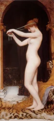 Vénus prendendo o cabelo